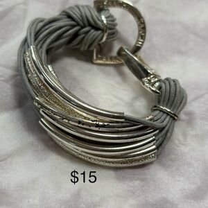 Elegant Silver and Gray Women's Bracelet